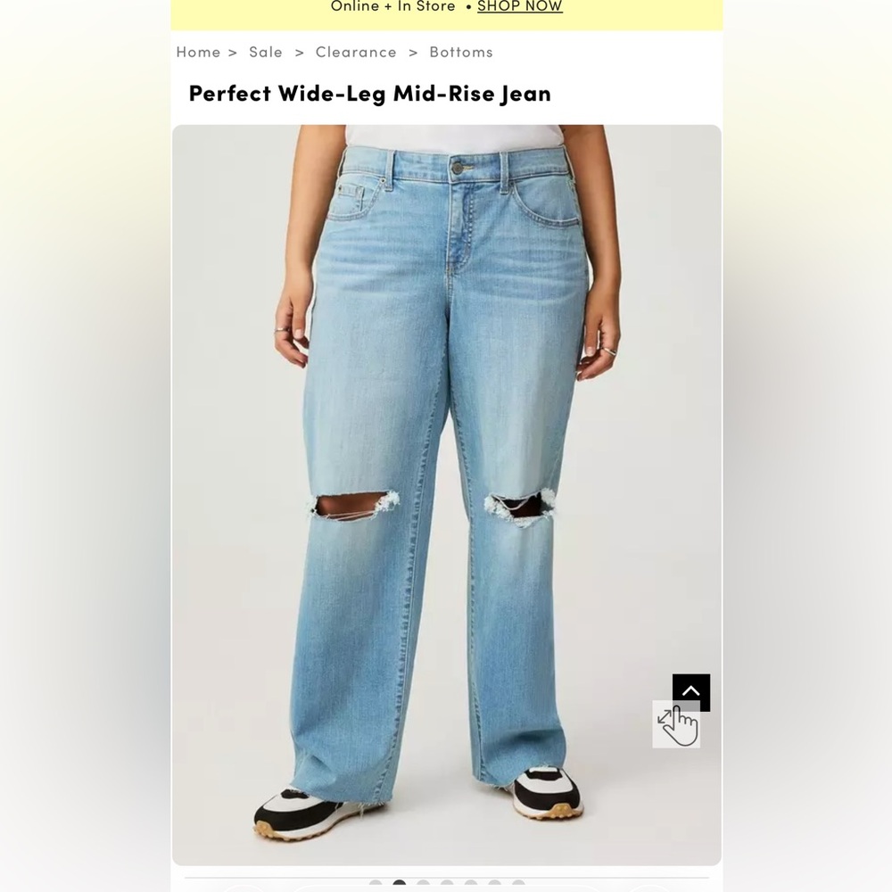 Torrid size 20 perfect wide leg mid rise jeans New